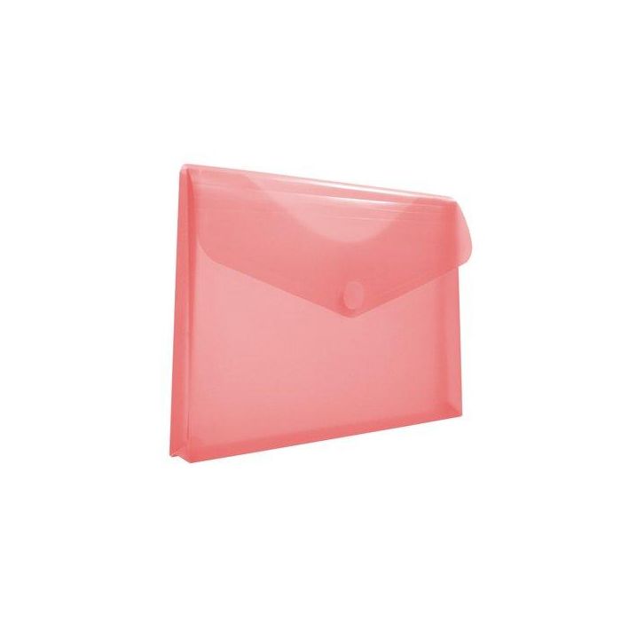 Dosier Sobre Office Box Fuelle Pp Velcro A4+ Rojo Transparente 10 unidades