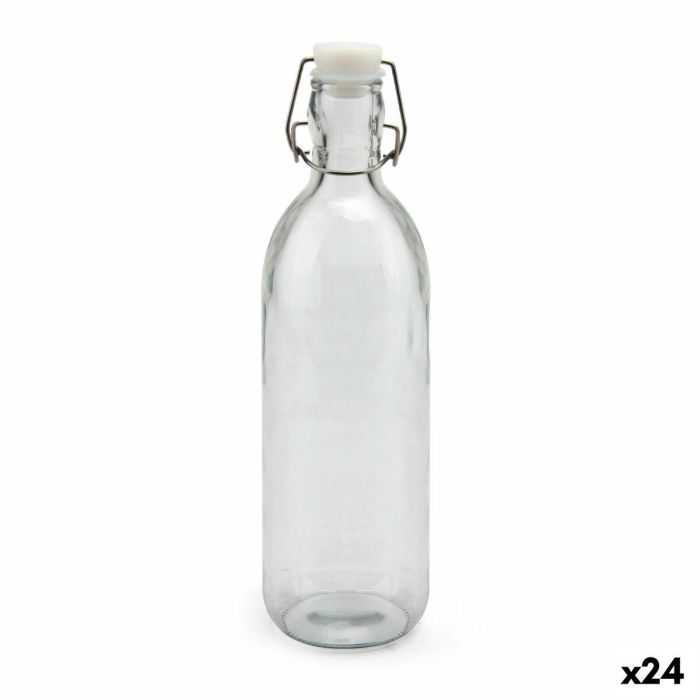 Botella de Cristal La Mediterránea Vidrio 1 L (24 Unidades) Botella de Cristal La Mediterránea Vidrio 1 L (24 Unidades)