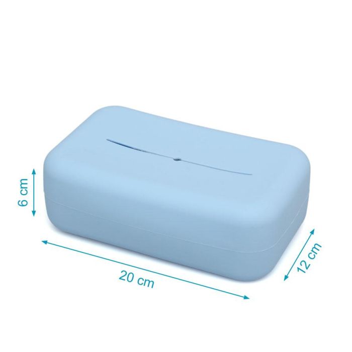 Kiokids Porta Toallitas de Silicona Azul para Bebés 0+ Meses - Dispensador Recargable, Acceso Superior e Inferior para Toallitas Húmedas 2 Kiokids Porta Toallitas de Silicona Azul para Bebés 0+ Meses - Dispensador Recargable, Acceso Superior e Inferior para Toallitas Húmedas 2