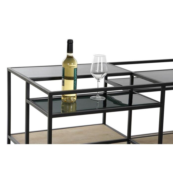 Mesa Centro Loft DKD Home Decor Negro Natural 60 x 50 x 120 cm 4