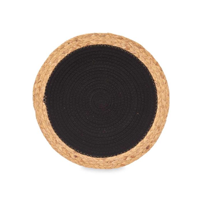 Salvamantel Esparto Espiral Tela Negro 35Cm Kinvara (24 Unidades) 2 Salvamantel Esparto Espiral Tela Negro 35Cm Kinvara (24 Unidades) 2