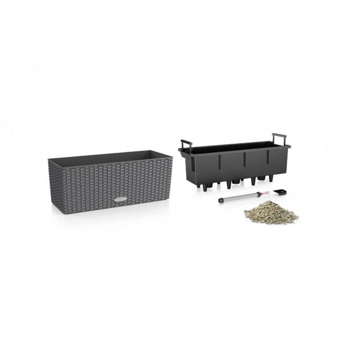 Lechuza LEC4008789156020 Jardinera Balconera Cottage 50 cm, Rectangular, Granito, con Reserva de Agua 3 Lechuza LEC4008789156020 Jardinera Balconera Cottage 50 cm, Rectangular, Granito, con Reserva de Agua 3