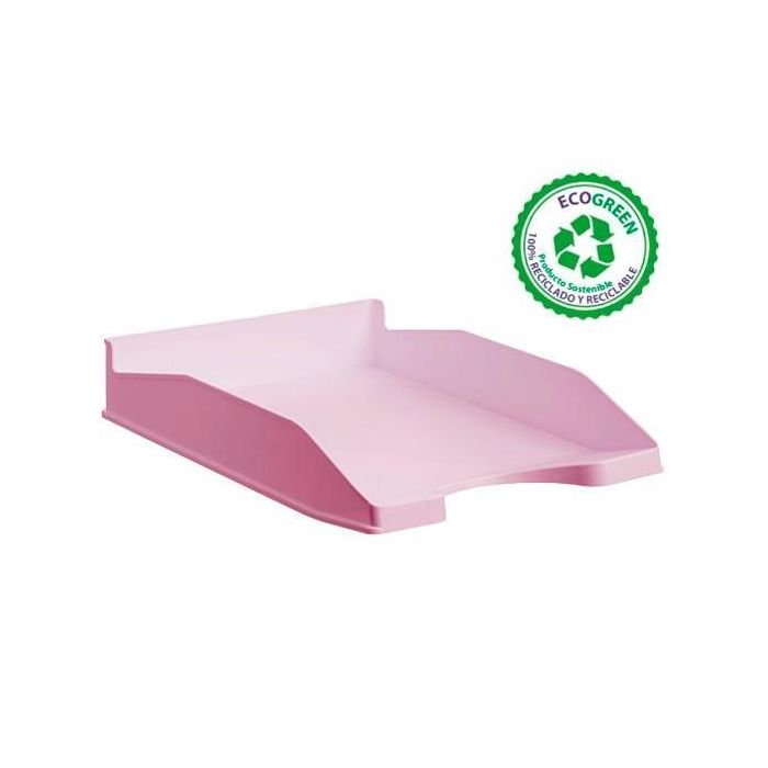 Archivo 2000 Bandeja Ecogreen Apilable 3 Posiciones 345x255x60 mm Reciclado Rosa Pastel Archivo 2000 Bandeja Ecogreen Apilable 3 Posiciones 345x255x60 mm Reciclado Rosa Pastel