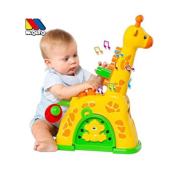 Molto Jirafa de Actividades 51 cm con 15 Bloques para Niños a Partir de 1 Año