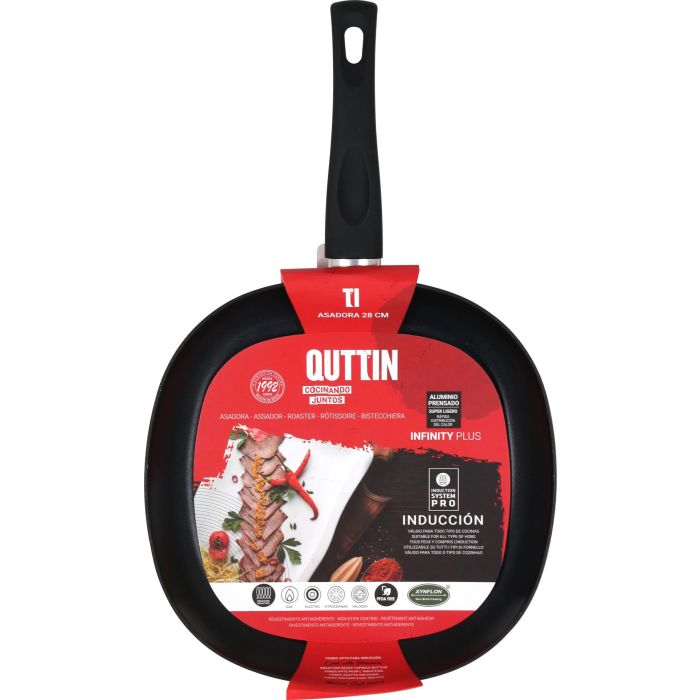 Quttin Sarten Asadora Infinity 28 cm x 28 cm Soft.T (6 Unidades) 1