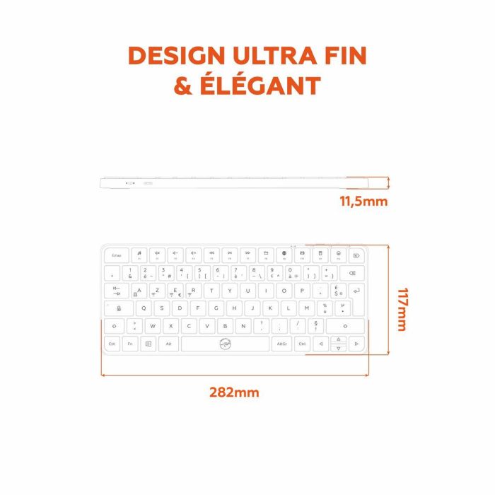 Teclado Mobility Lab KP430W Mini Gris 2 Teclado Mobility Lab KP430W Mini Gris 2