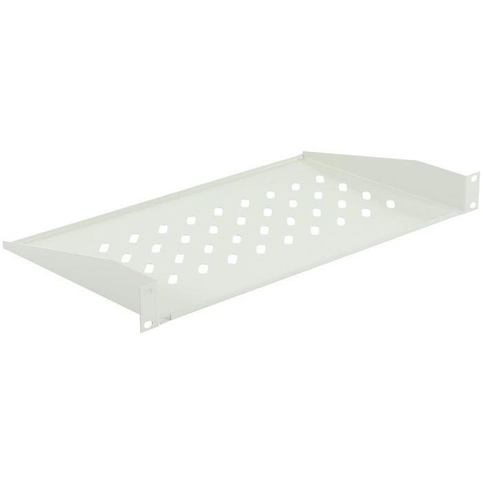 Lanview Logon RAS200WH Estante Rack 1U 19 pulgadas Profundidad 250mm Blanco RAL 7035 2 Puntos Conexión Carga 30kg con ranuras ventilación