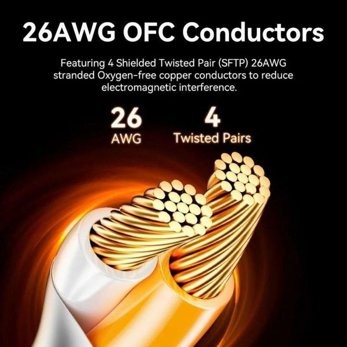 Cable de Red Rígido S/FTP Categoría 8 Vention IKJBF Negro 1