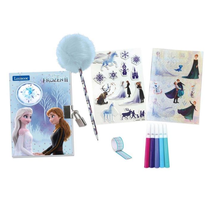 Lexibook Diario Electrónico The Snow Queen con Efectos de Luz, Candado y Accesorios (Pegatinas, Bolígrafo, Rotuladores) +3 años 3 Lexibook Diario Electrónico The Snow Queen con Efectos de Luz, Candado y Accesorios (Pegatinas, Bolígrafo, Rotuladores) +3 años 3