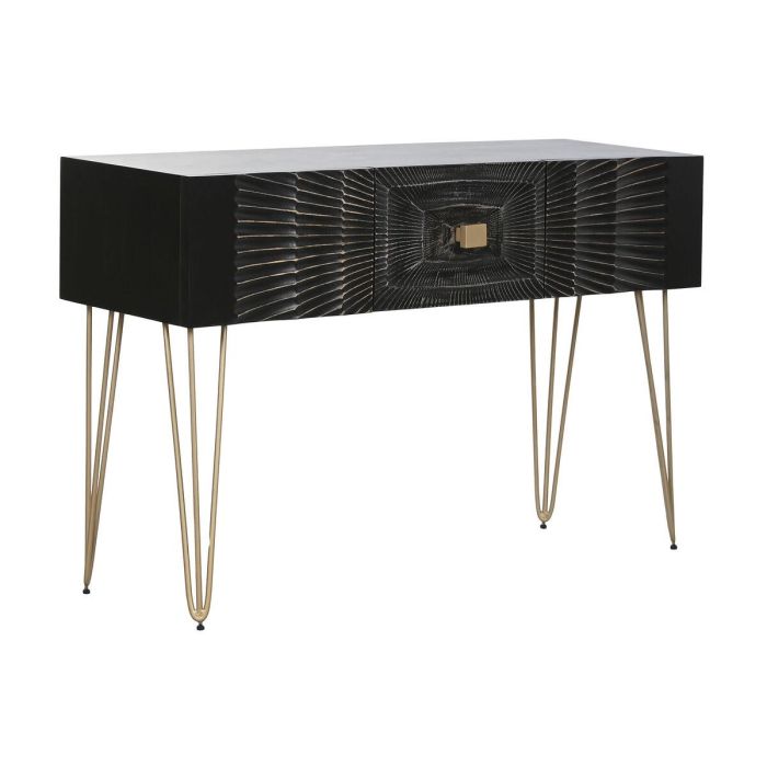 Consola Home ESPRIT Negro Dorado 120 x 38 x 76 cm Consola Home ESPRIT Negro Dorado 120 x 38 x 76 cm