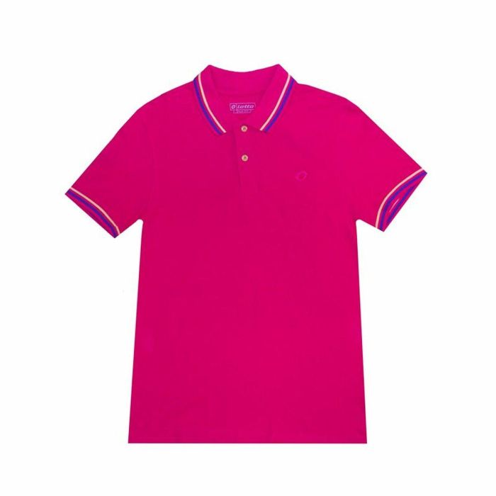 Polo de Manga Corta Hombre Lotto Reed Fucsia S 0 Polo de Manga Corta Hombre Lotto Reed Fucsia S 0