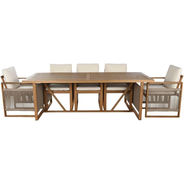 Mesa Comedor Terraza Y Jardin DKD Home Decor Marron Crudo 100 x 75 x 230 cm Set de 9 Mesa Comedor Terraza Y Jardin DKD Home Decor Marron Crudo 100 x 75 x 230 cm Set de 9