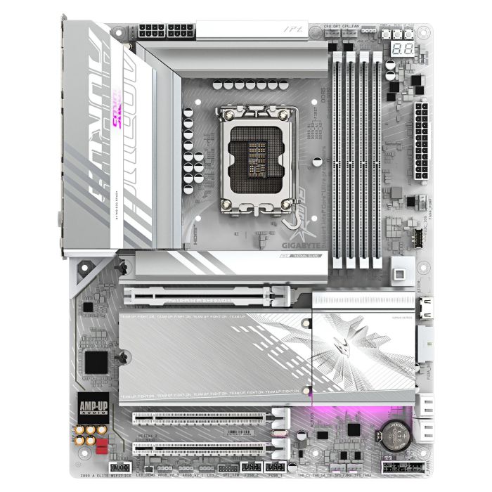 GIGABYTE Z890 AORUS ELITE WIFI7 ICE Placa Base para Intel Core Ultra (Serie 2), DDR5, Wi-Fi 7, Thunderbolt 4 1