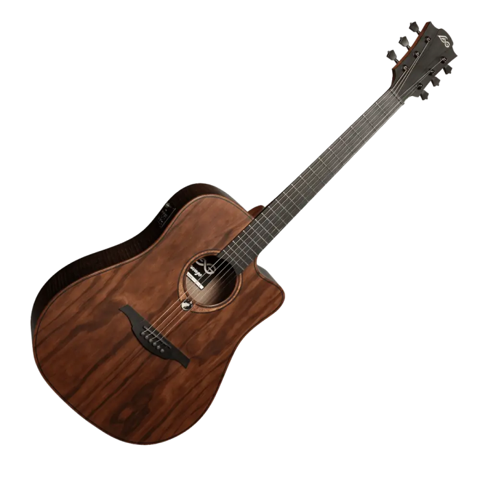 LAG Guitarra Acústica Electroacústica Dreadnought Cutaway A/E Natural Satinado Sauvage Lag 4