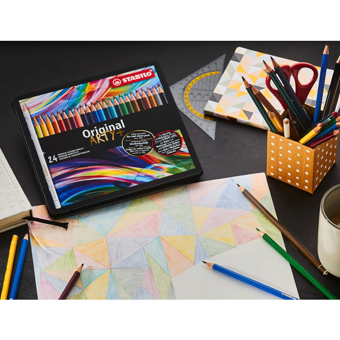 Stabilo Lápices De Colores Original Arty+ C-Surtidos Estuche De Metal 24 Ud 6