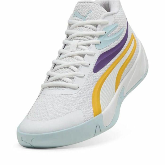 Zapatillas de Baloncesto para Adultos Puma Court Pro Blanco Amarillo 3