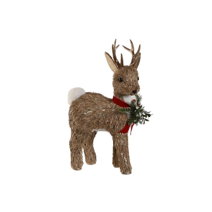 Figura Navidad Alpina DKD Home Decor Natural 15 x 38 x 22 cm (2 Unidades) Figura Navidad Alpina DKD Home Decor Natural 15 x 38 x 22 cm (2 Unidades)