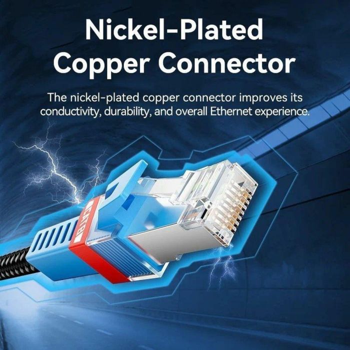 Cable de Red Rígido S/FTP Categoría 8 Vention IKJBF Negro 3