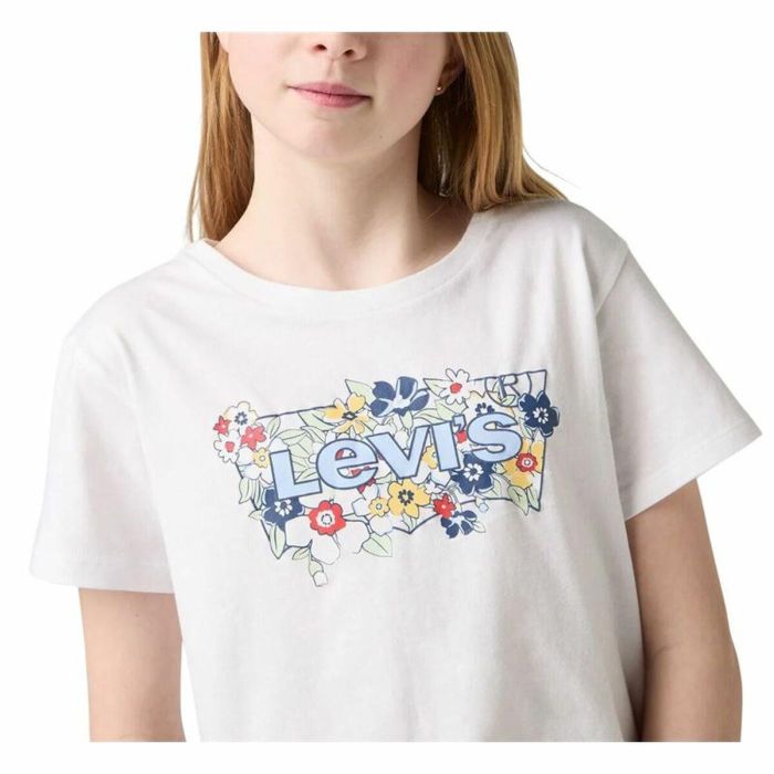 Camiseta de Manga Corta Infantil Levi's Lvg Ss Batwing Fill Blanco 1