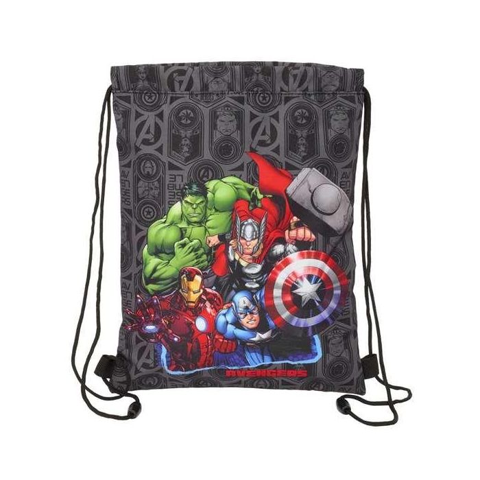 Bolsa Mochila con Cuerdas The Avengers Vendetta Negro 26 x 34 x 1 cm