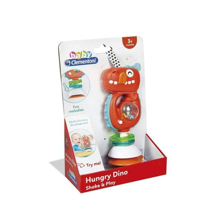 Sonajero musical dinosaurio con ventosa para sujetar en cualquier base 7x15x22 cm 9