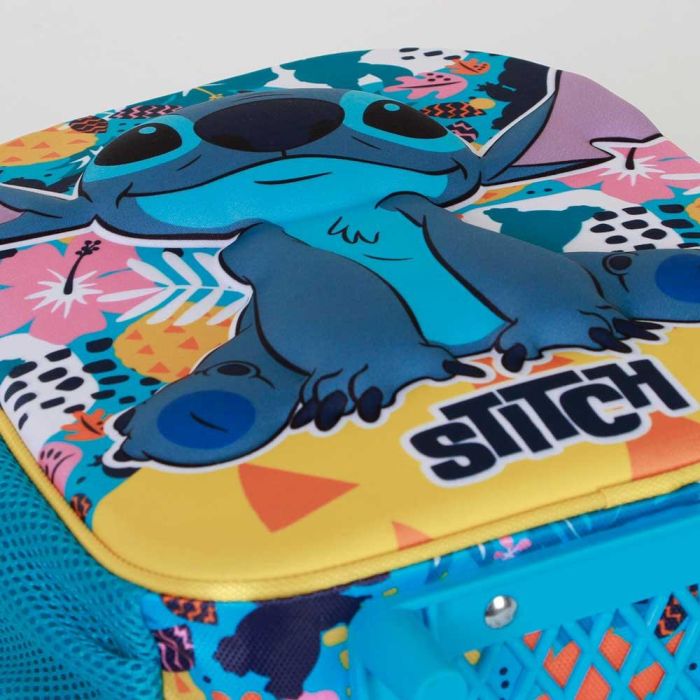 Mochila 3D con Ruedas Pequeña Colors Disney Lilo y Stitch Turquesa 4