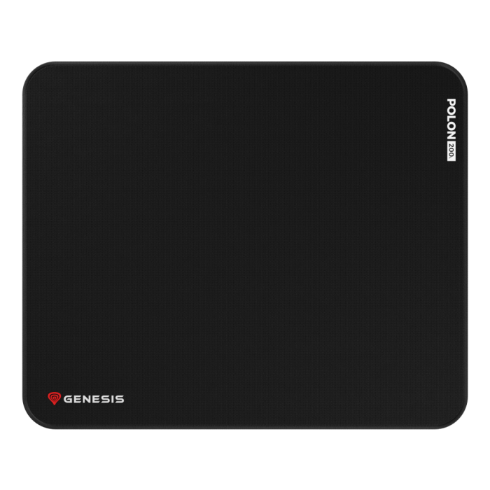 GENESIS Polon 200 L Alfombrilla de ratón para juegos de precisión, antideslizante, bordes cosidos, 400x330x3mm, para DPI bajo, Negro