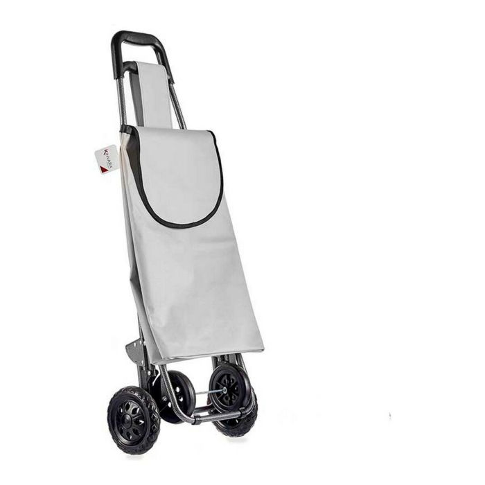 Carro de Compra Gris claro Metal Tela Plástico (22 x 98 x 38 cm) 1 Carro de Compra Gris claro Metal Tela Plástico (22 x 98 x 38 cm) 1