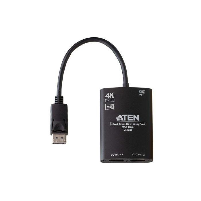 Aten VS92DP 2-Port True 4K DisplayPort MST Hub para Windows