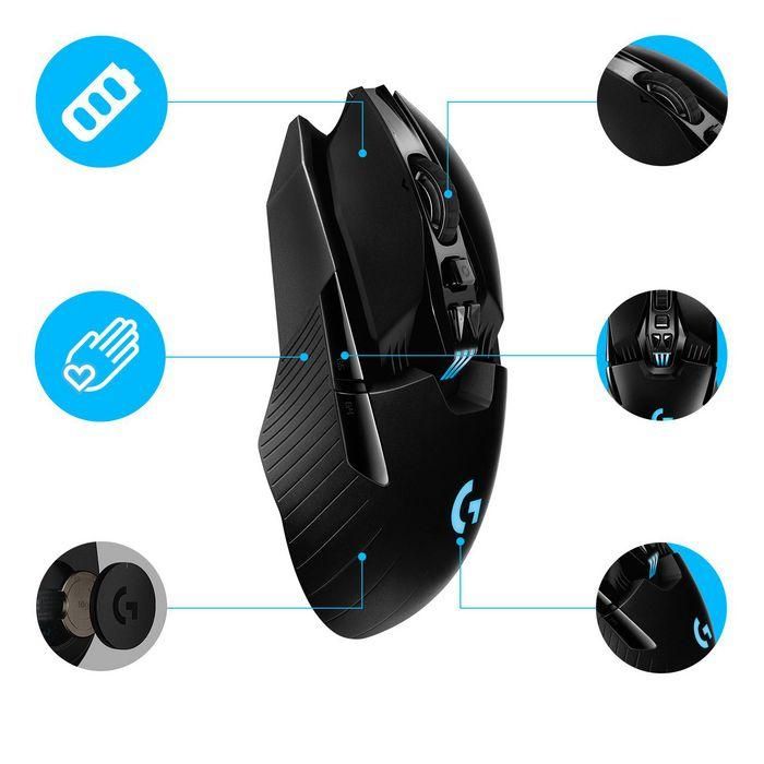 Logitech G903 LIGHTSPEED Gaming Mouse with HERO 25K sensor, RF Wireless, Lithium Polymer (LiPo) 5 Logitech G903 LIGHTSPEED Gaming Mouse with HERO 25K sensor, RF Wireless, Lithium Polymer (LiPo) 5