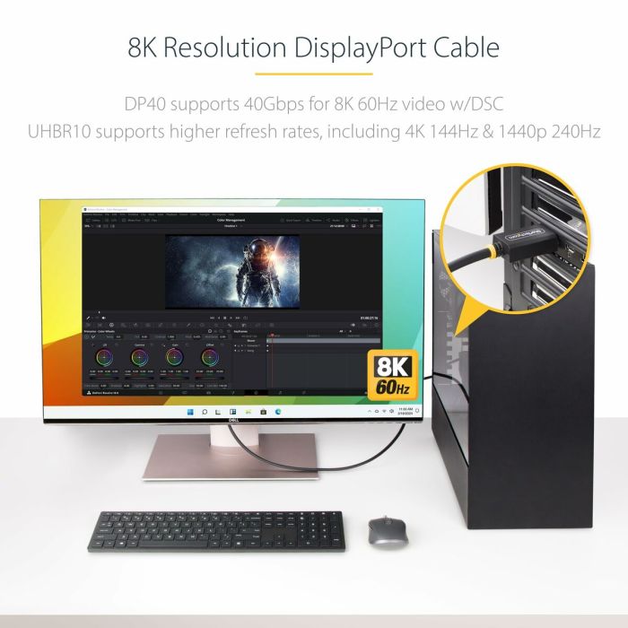 Cable USB Startech DP21-3M-DP40-CABLE Negro 3 m 4 Cable USB Startech DP21-3M-DP40-CABLE Negro 3 m 4