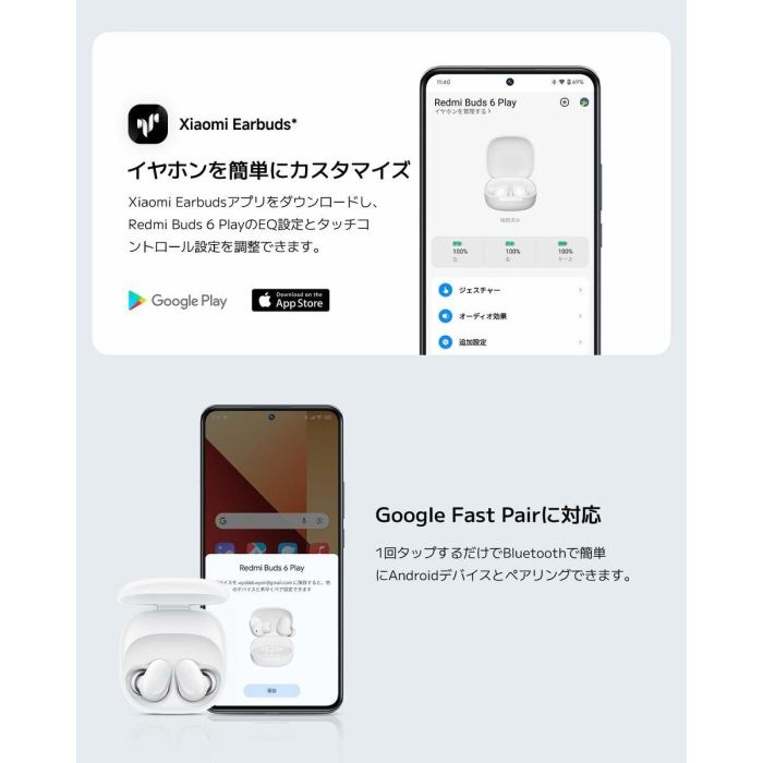 Xiaomi Redmi Buds 6 Play Blue BHR9283GL Auriculares Inalámbricos Bluetooth 13