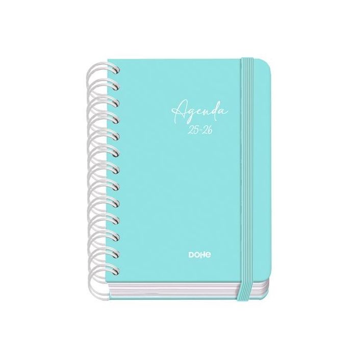 Dohe Agenda Escolar Serenity Wire´O A6 Espiral Doble Dp Tapa Dura Verde 2025-2026