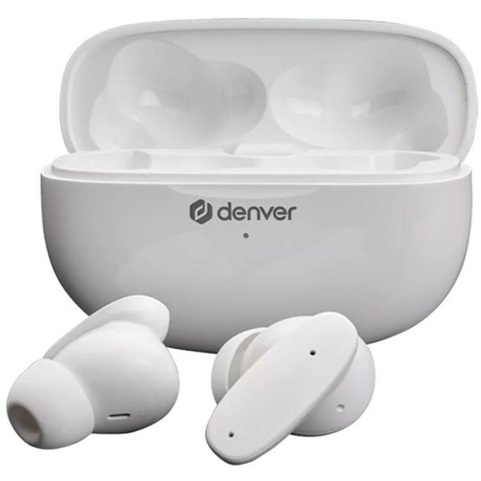 Denver TWE-49ENC Auriculares Bluetooth Inalámbricos con Cancelación de Ruido ENC, Bluetooth 5.3, Hasta 6.5 Horas de Reproducción, Estuche de Carga
