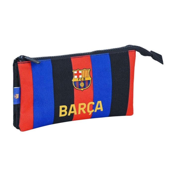 Portatodo Triple F.C. Barcelona Granate Azul marino 22 x 12 x 3 cm