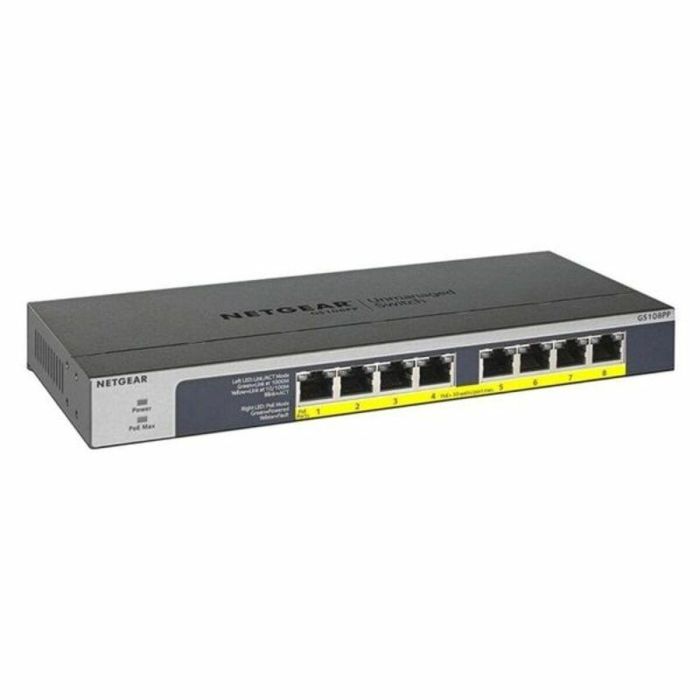 Switch de Armario Netgear GS108PP-100EUS 16 Gbps Switch de Armario Netgear GS108PP-100EUS 16 Gbps
