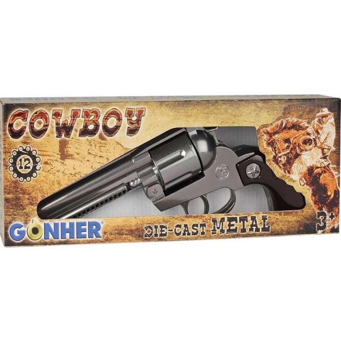 Gonher Pistola 8 Tiros Plateada 27x9,5x3,5 cm Juguete Infantil 3