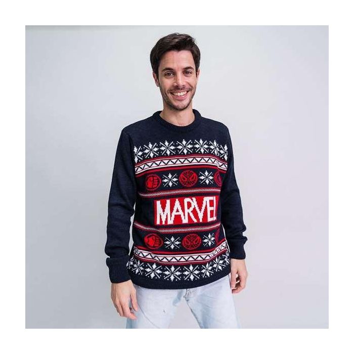 Jersey Unisex Marvel Azul oscuro S 3 Jersey Unisex Marvel Azul oscuro S 3