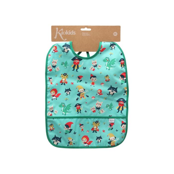 KioKids Vuelta al cole Babero Impermeable Verde para Bebés +4 Meses 4