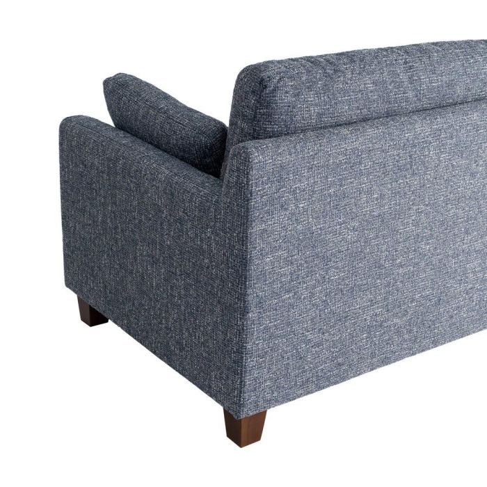 Sofá 3 Plazas Azul Tejido-Madera 221 X 90 X 87 cm