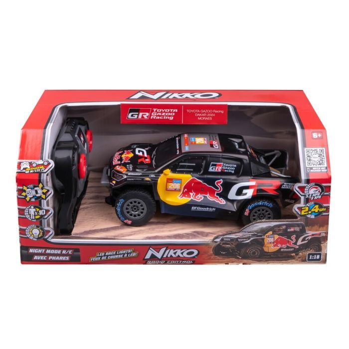 Nikko Coche Radio Control Toyota Gazoo Racing Dakar 1:18 con Luces LED