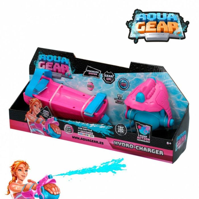 Pistola de Agua Eolo HYDRO CHARGER Rosa 300 ml 38 x 8 x 7,5 cm (6 Unidades) 1 Pistola de Agua Eolo HYDRO CHARGER Rosa 300 ml 38 x 8 x 7,5 cm (6 Unidades) 1