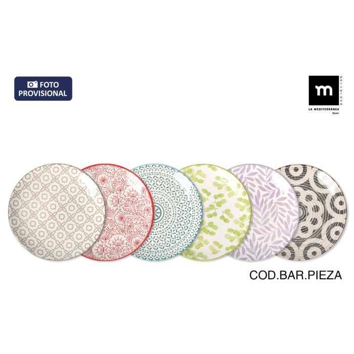 La Mediterranea Ekfuente Redonda Japo 20 cm Surtido 6 Decoración Naok Colección 917 (18 Unidades)