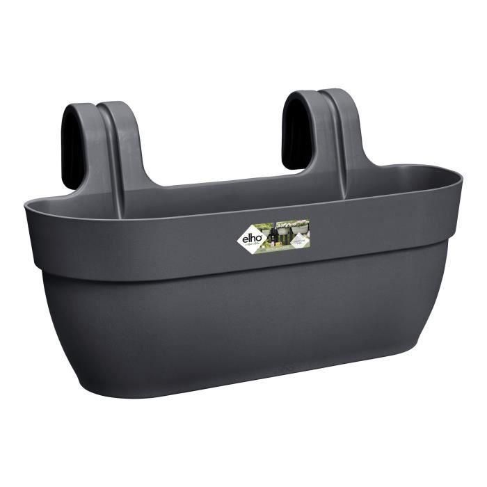 Elho Maceta Vibia Campana Easy Hanger Large, Antracita, para Balcón exterior, L 24,1 x P 46 x H 26,5 cm