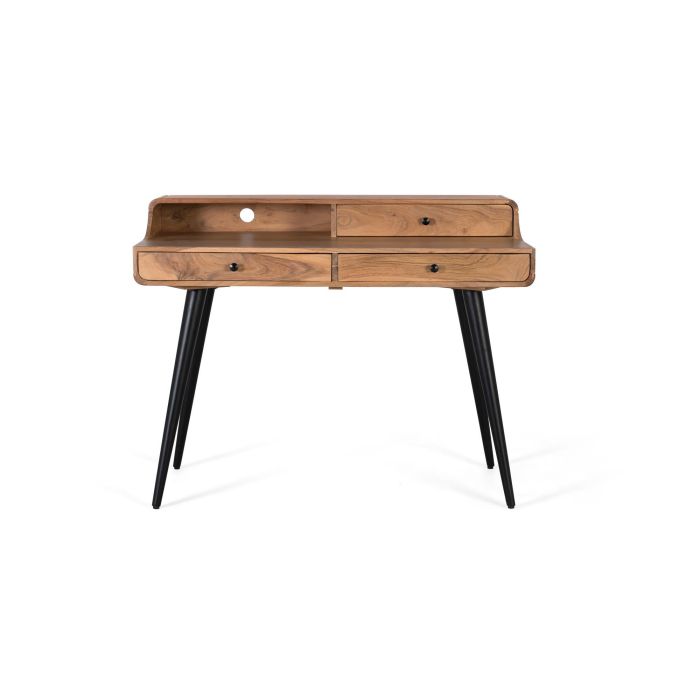 GINER Y COLOMER Escritorio de Acacia y Metal 115x60x90 cm con 3 Cajones 1