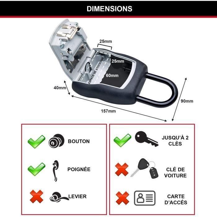 MASTERLOCK Seleccionar almacenamiento de clave de acceso con combinación programable + mango 5