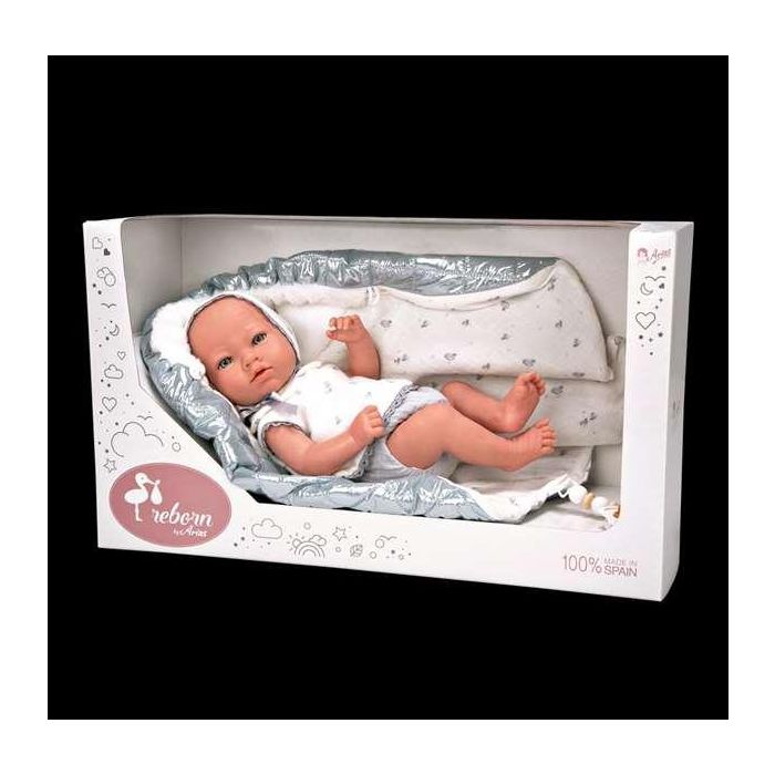 Muñeca reborn arias 38 cm borja gris c/manta (cuerpo vinyl, sexo niño) 6 Muñeca reborn arias 38 cm borja gris c/manta (cuerpo vinyl, sexo niño) 6