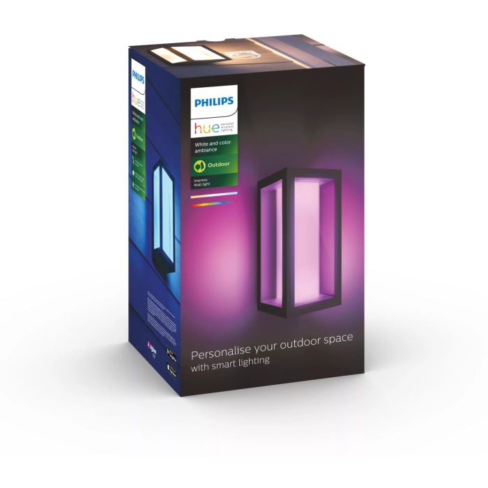 Philips Hue White&Col. Amb. Impress Wandl schmal schwarz 3
