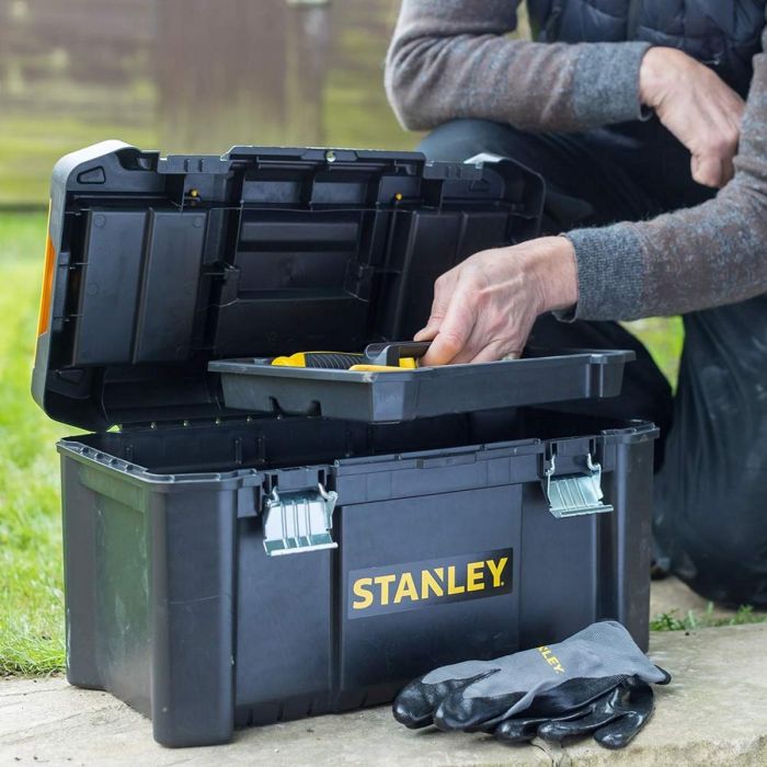 Stanley Caja de Herramientas para Organización y Almacenamiento con Cierres Metálicos, 19 pulgadas (48 cm) 1 Stanley Caja de Herramientas para Organización y Almacenamiento con Cierres Metálicos, 19 pulgadas (48 cm) 1