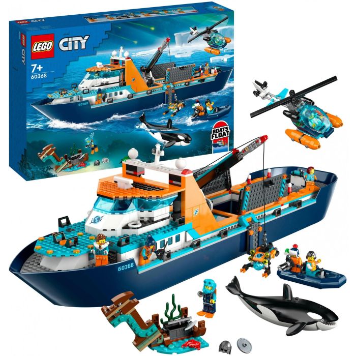 LEGO City 60368 The Arctic Exploration Ship, gran juguete de bote flotante para niños 2 LEGO City 60368 The Arctic Exploration Ship, gran juguete de bote flotante para niños 2